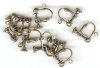 5 Pairs of Screw-on Antique Gold Earrings with Loop